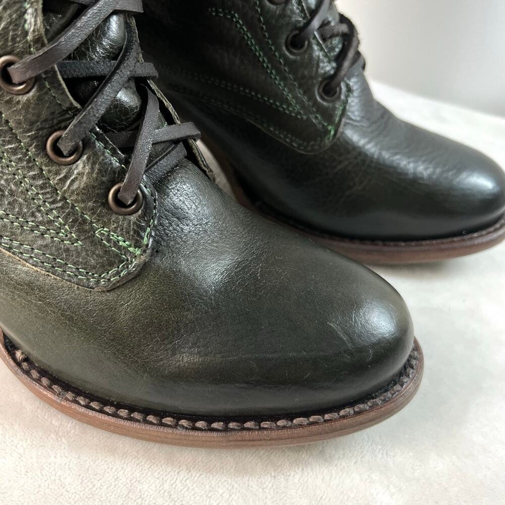 Freebird by Steven Grany Lace Up Boots in Olive - Picture 13 of 17